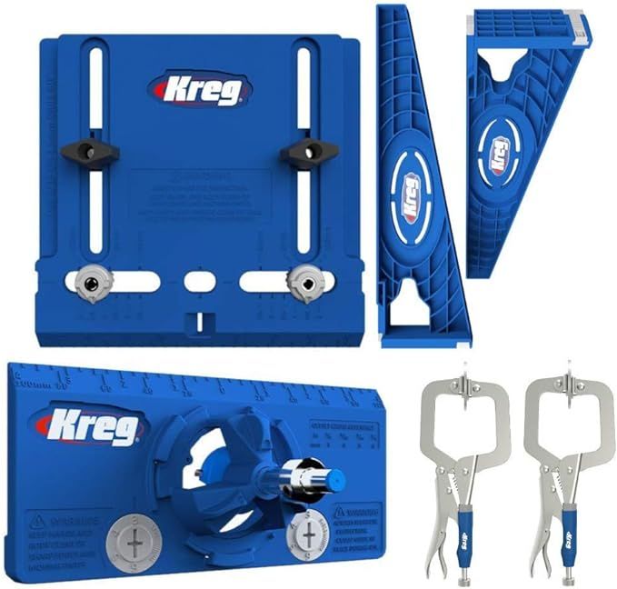 Kreg Tool Company - Drawer Slide Jig with Cabinet Hardware Jig with Concealed Hinge Jig and Two 2... | Amazon (US)