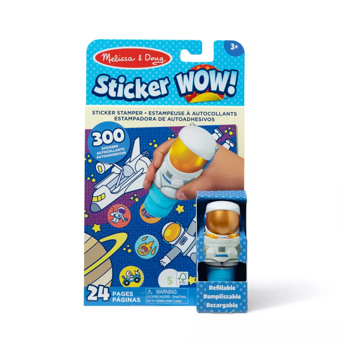 Melissa & Doug Sticker WOW! 24 Page Activity Pad and Sticker Stamper with 300 Stickers - Astronau... | Target
