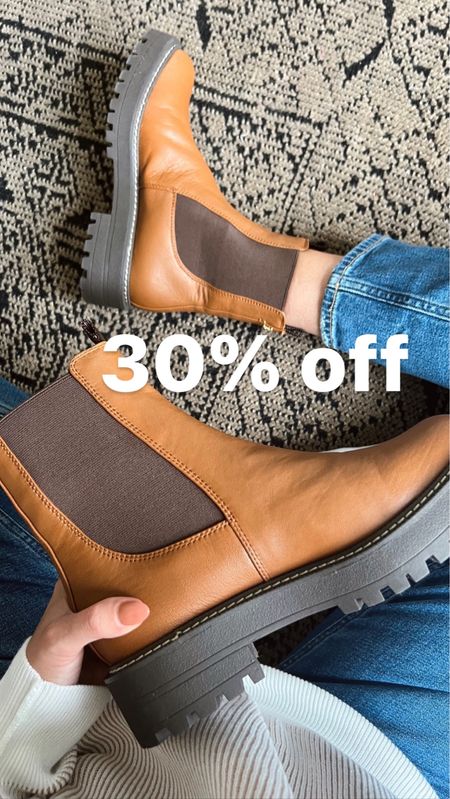 30% off these super popular WATERPROOF chelsea boots!!! Fit true to size and on sale in 4 colors. I love the ivory too! 

#LTKGiftGuide #LTKCyberweek #LTKshoecrush