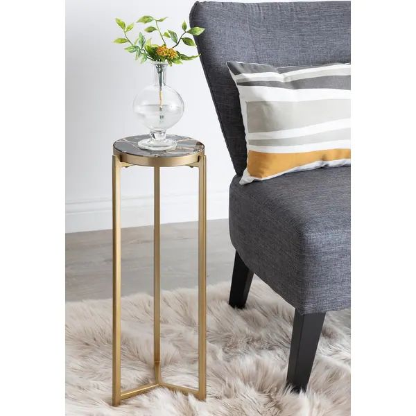 Kate and Laurel Aguilar Glam Drink Table - 8x8x23 - Overstock - 30932006 | Bed Bath & Beyond