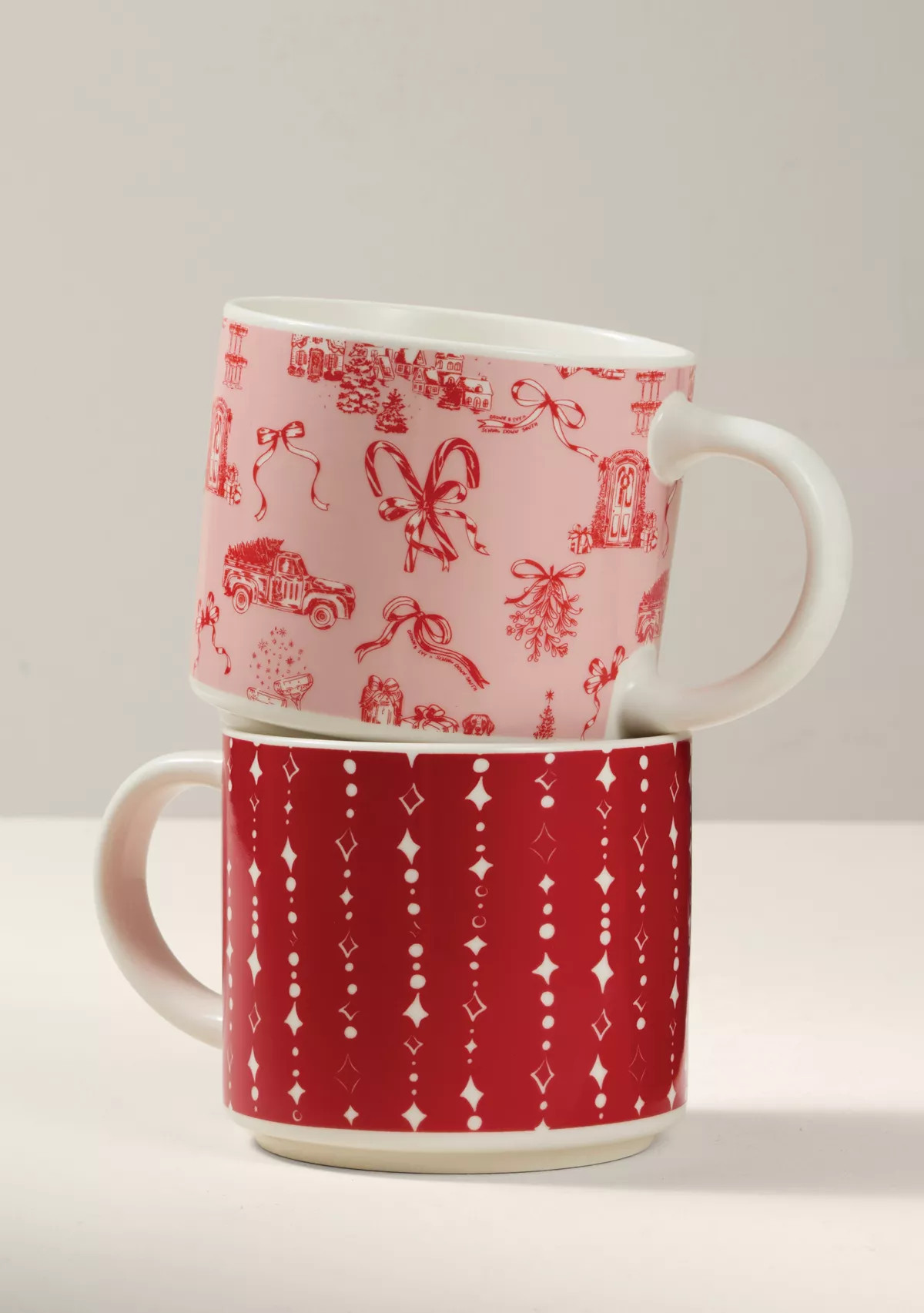 Sewing Down South x Crown & Ivy™ Holiday Stackable Mugs - Set of 2 | Belk