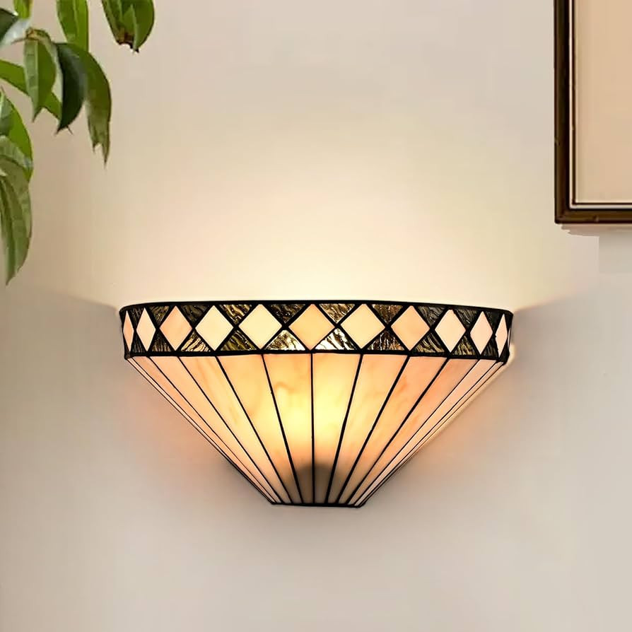 Tiffany Wall Sconces Stained Glass Antique Vintage Mission Style Wall Light for Living Room Bedro... | Amazon (US)