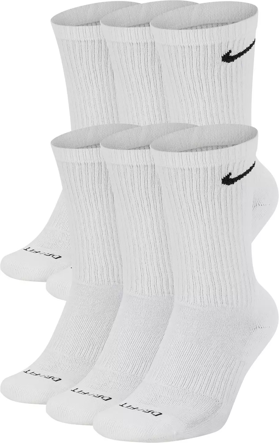 Nike Dri-FIT Everyday Plus Cushioned Training Crew Socks - 6 Pack | DICK'S Sporting Goods