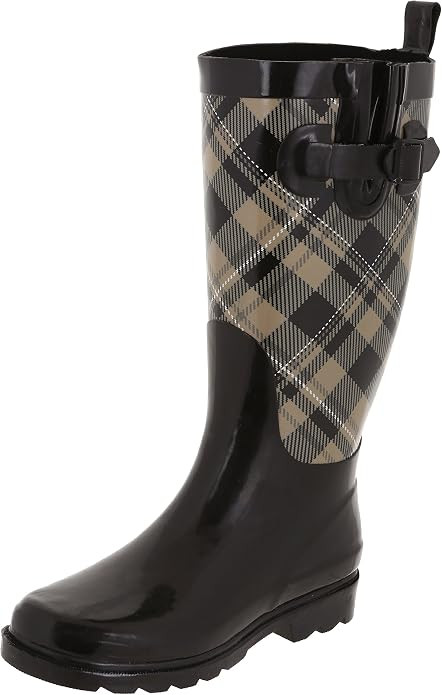 Capelli New York Ladies Shiny Happy Owls Printed Tall Rainboot | Amazon (US)