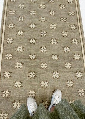 Hand Knotted Wool Oushak Rug, Brown Ivory Antique Style | eBay | eBay US