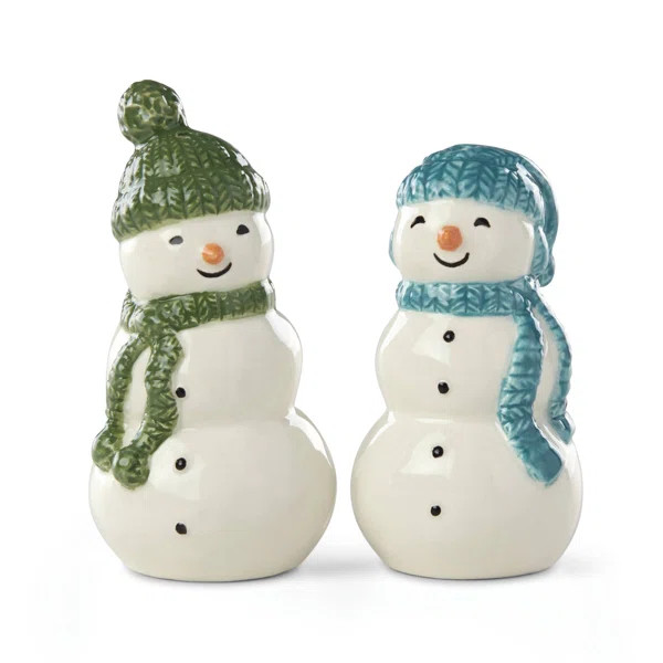 Lenox Balsam Lane Snowman Salt and Pepper Shaker Set | Wayfair North America
