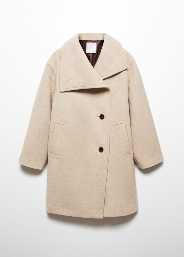 Midi maxi lapel coat -  Women | Mango United Kingdom | MANGO (UK)