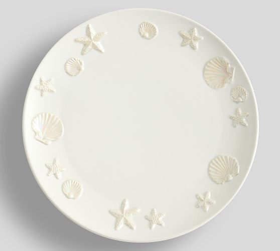 Coastal Embossed Stoneware Dinner Plates - Set of 4 | Pottery Barn (US)