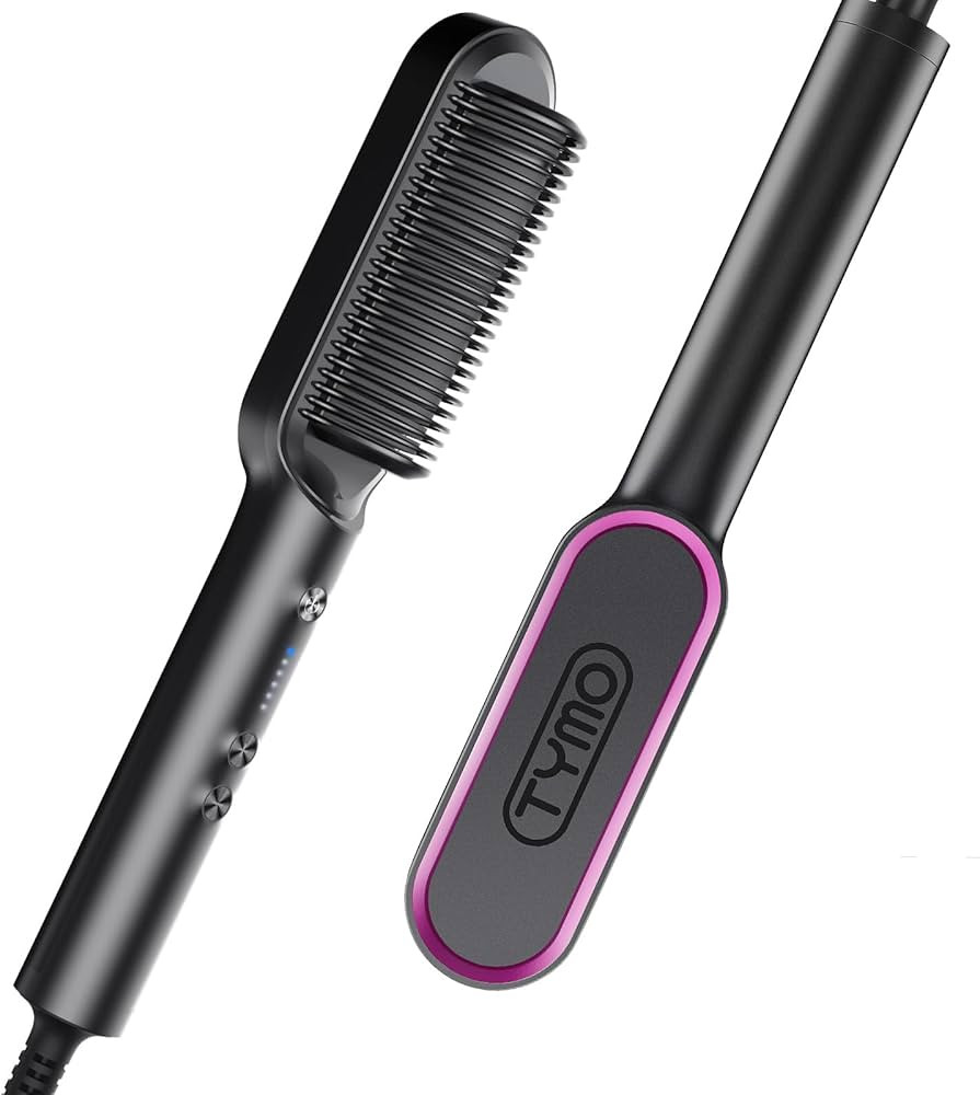 Hair Straightener Brush, TYMO Ring Hair Straightener Comb Straightening Brush for Women with 5 Te... | Amazon (US)