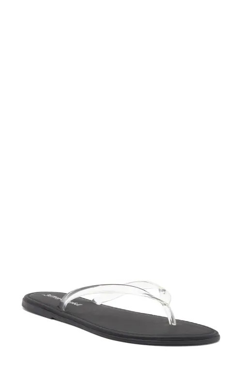 Jeffrey Campbell Beached Flip Flop in Clear Black at Nordstrom, Size 11 | Nordstrom