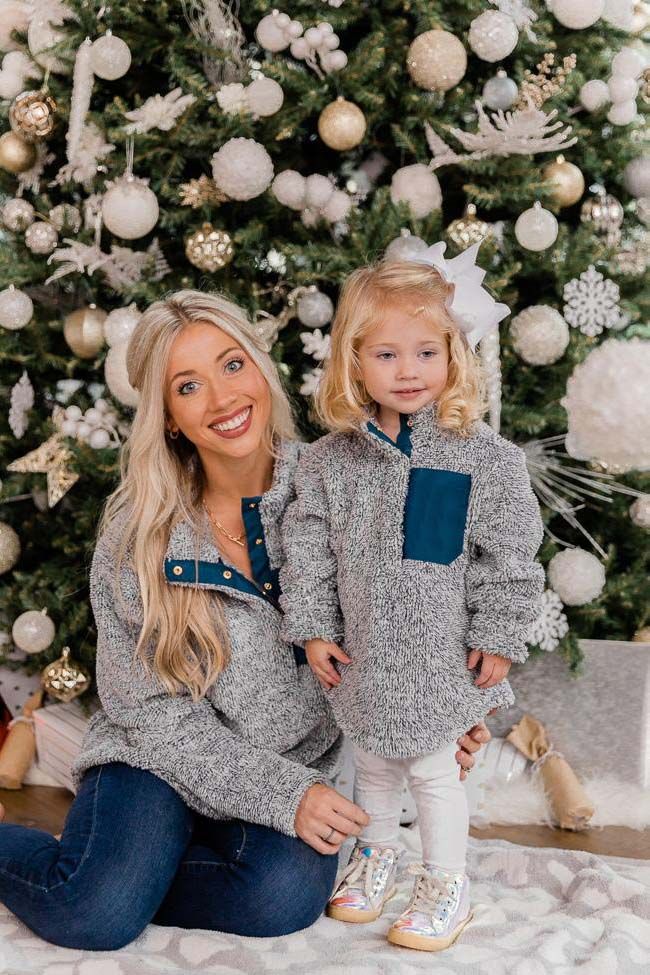 Kids All Snowed In Navy Pullover FINAL SALE | The Pink Lily Boutique