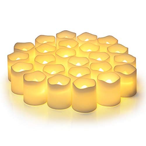 SHYMERY Flameless Votive Candles,Flameless Flickering Electric Fake Candle,24 Pack Battery Operat... | Amazon (US)