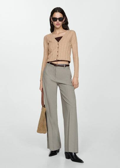 MANGO - Button knit cardigan light/pastel grey - XXL - Woman | Mango (US/MX/AU)