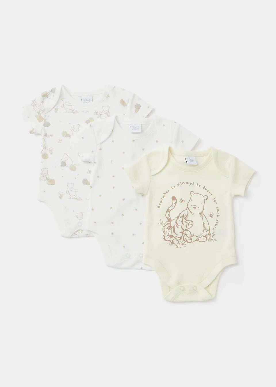 Baby 3 Pack Disney Winnie the Pooh Bodysuits (Tiny Baby-18mths) | Matalan (UK)