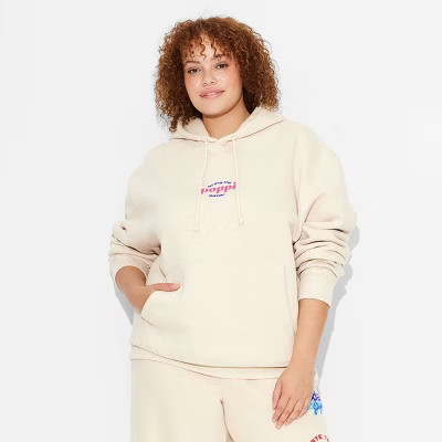 Adult Poppi Stay Juicy Graphic Hoodie Sweatshirt - Beige | Target