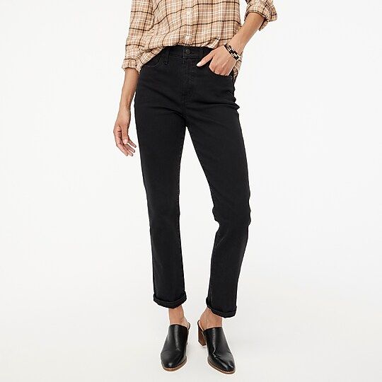 Essential straight black jean in all-day stretch | J.Crew Factory