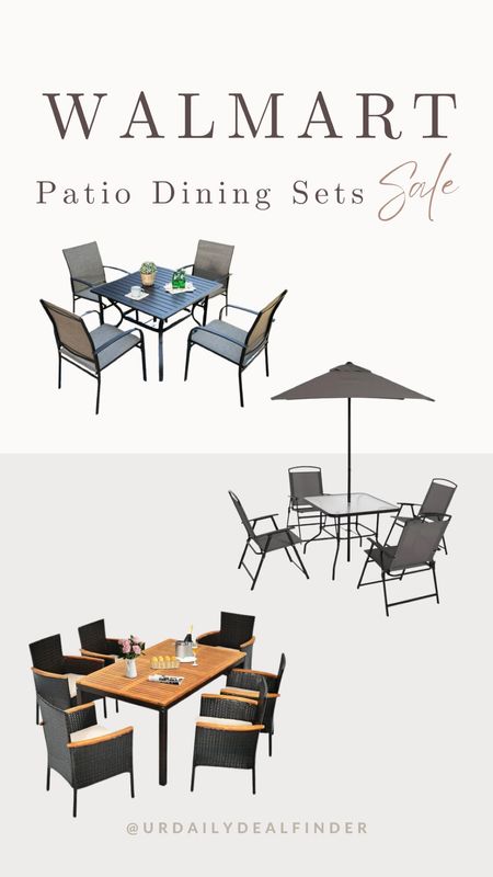 Patio dining sets on SALE! Walmart has patio and garden furniture on discount🤩 upgrade your outdoor garden this summer!

Follow my IG stories for daily deals finds! @urdailydealfinder

#LTKSeasonal #LTKhome #LTKsalealert