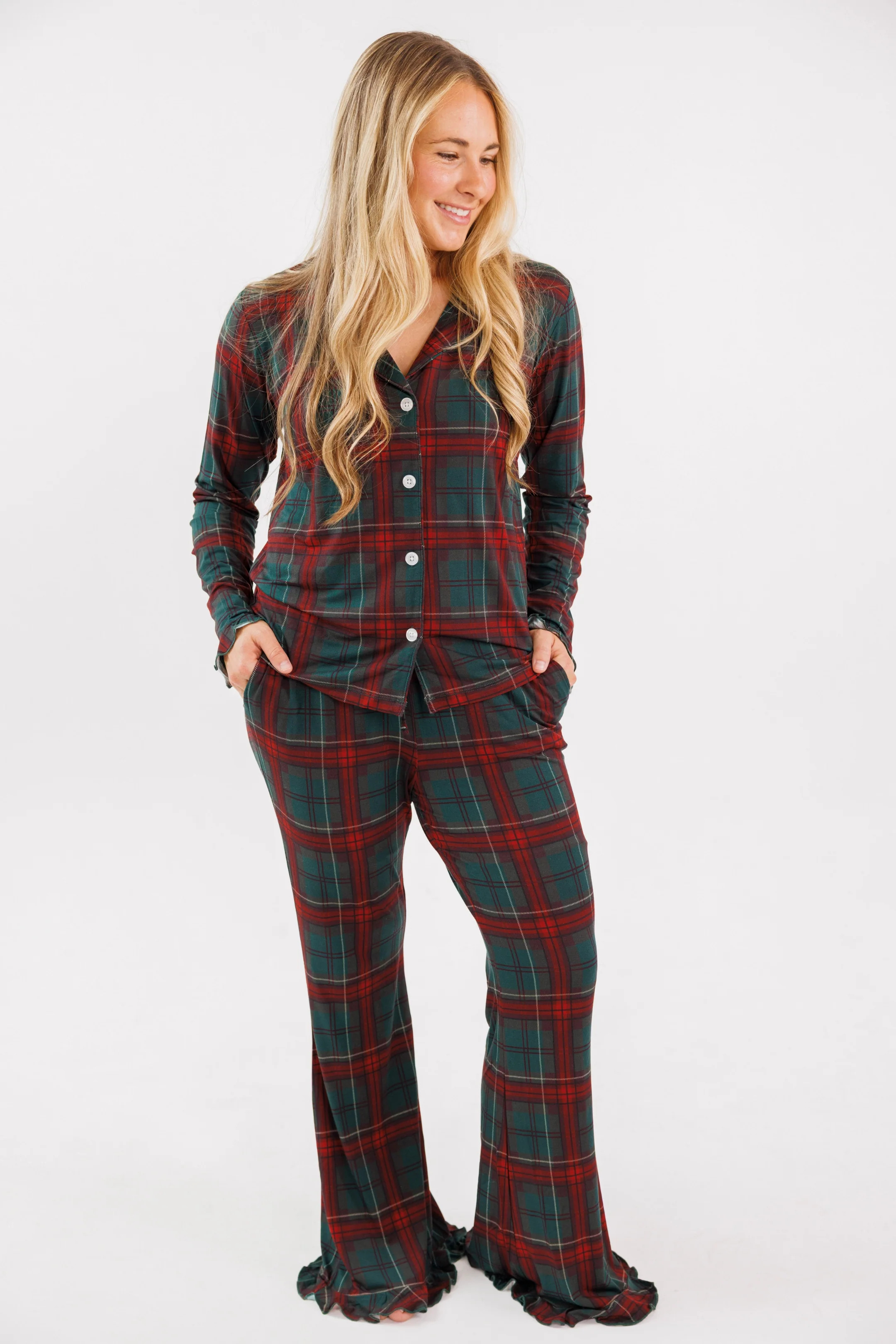 Holiday Heritage Plaid Women's Long Sleeve Ruffle Set | Family Matching Pajama Sets | In My Jamme... | In My Jammers