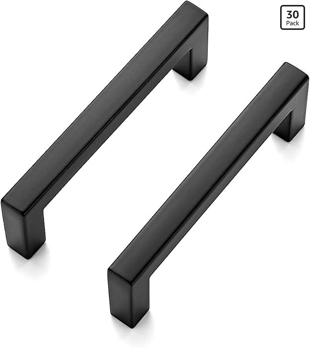 Ravinte 30 Pack Solid 3 Inch Center to Center Slim Square Bar Drawer Handles Kitchen Cabinet Hand... | Amazon (US)
