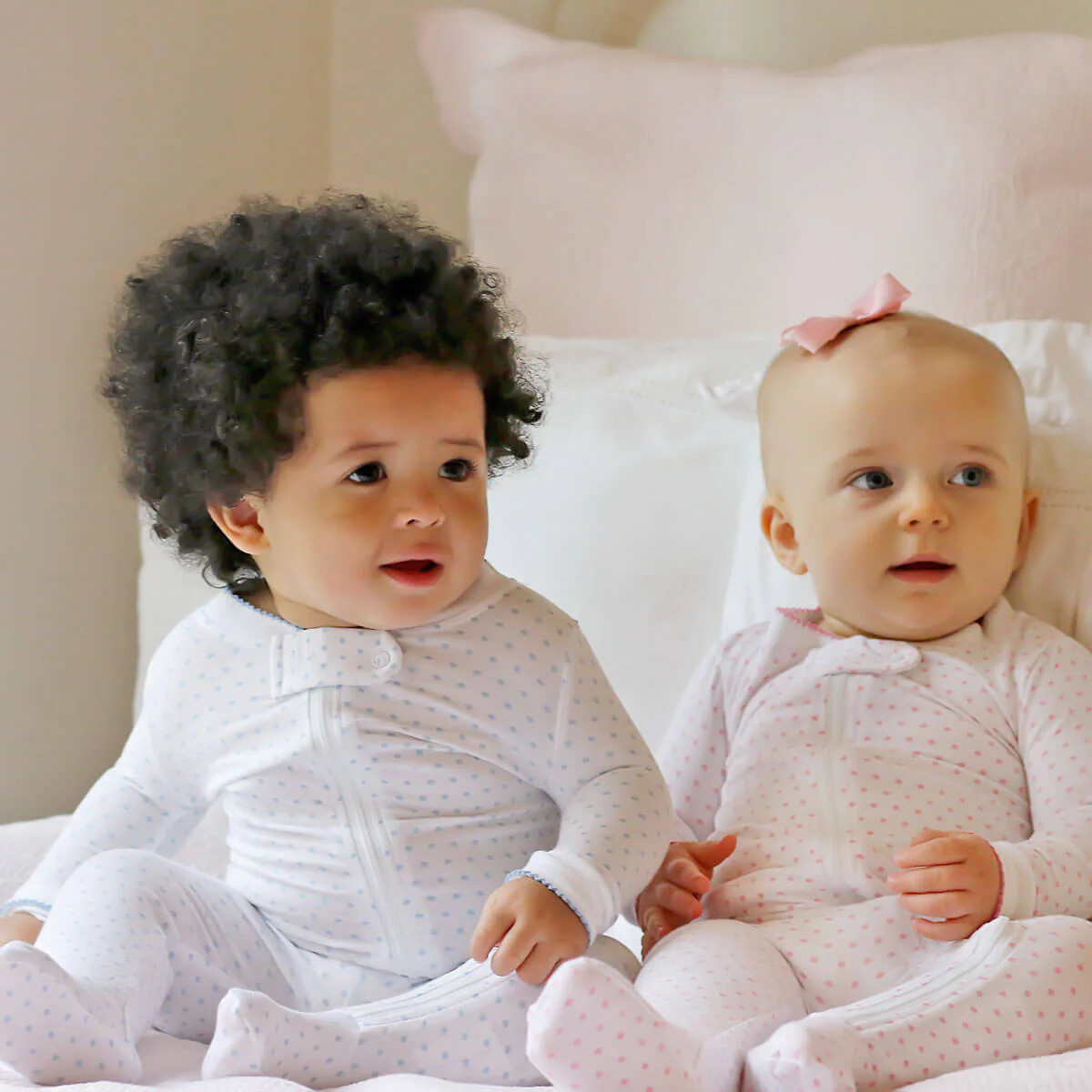 Pink And Blue Polka Dot Zip Sleeper | Classic Whimsy