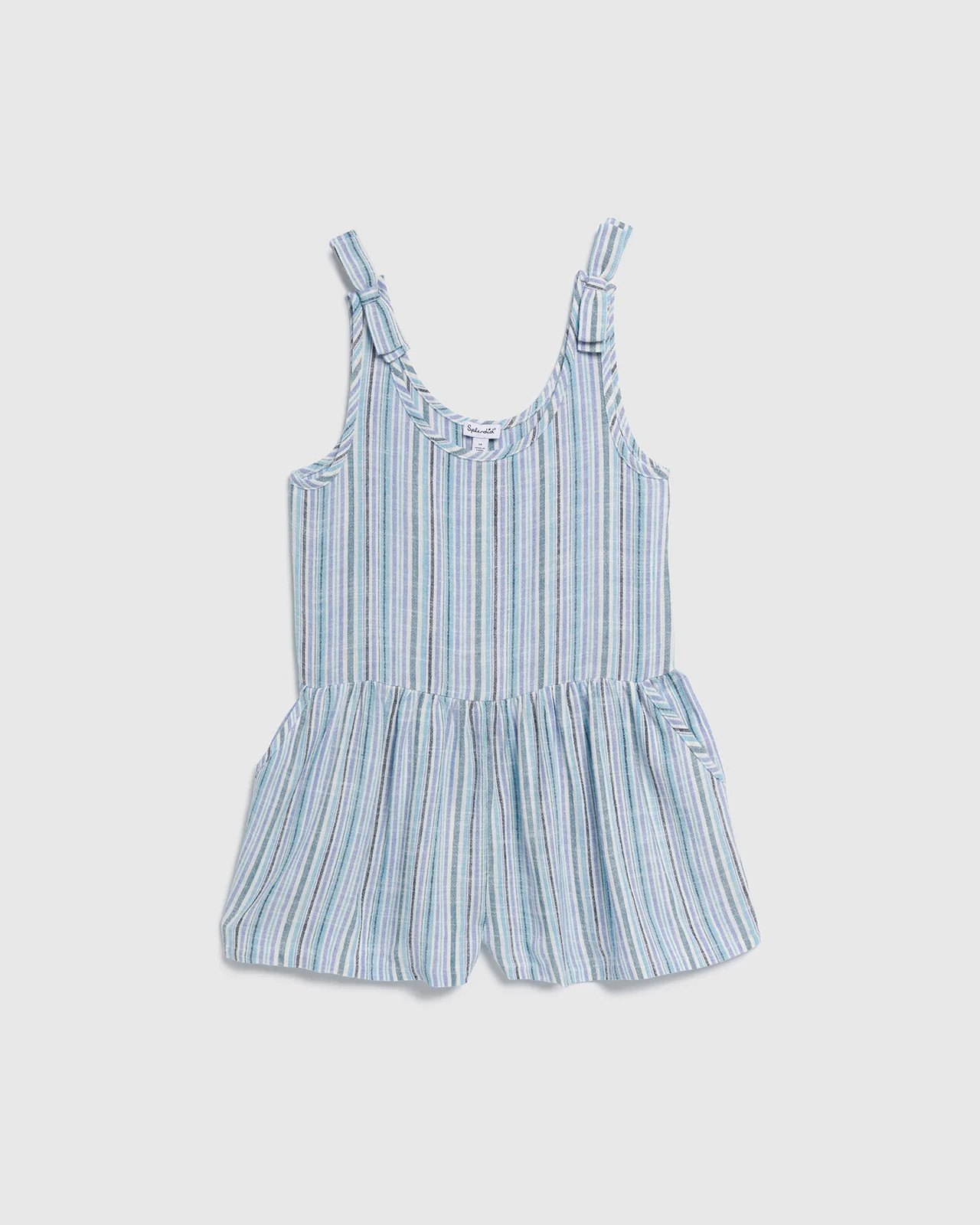 Splendid - Girls Splash Stripe Romper - Blue Stripe | Splendid