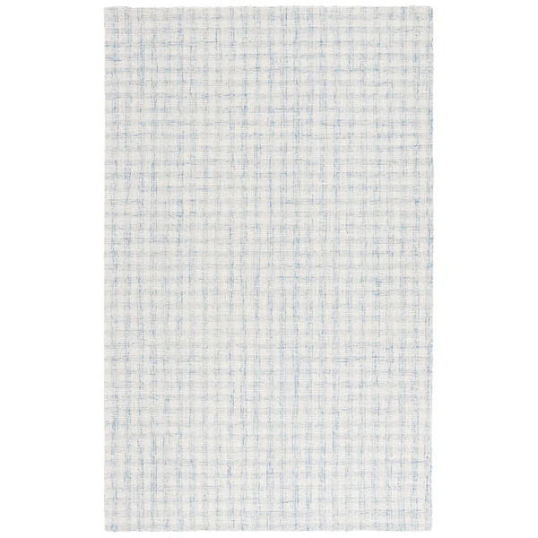 SAFAVIEH Handmade Ebony Katarin Contemporary Wool Rug - 5' x 8' - Blue/Ivory - Rectangle | Bed Bath & Beyond