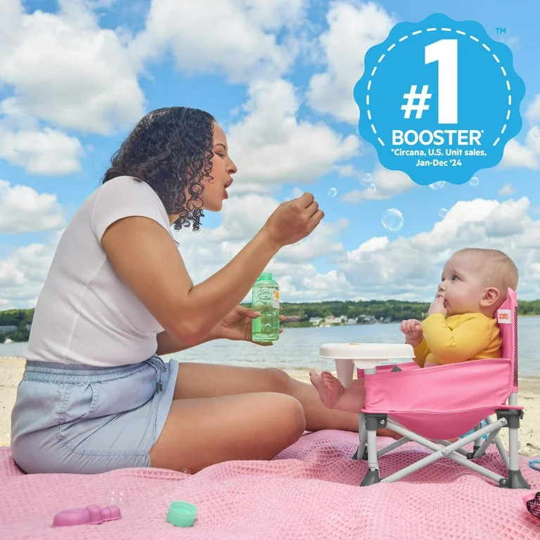 Bright Starts Pop 'N Sit Portable Booster, Pink, Infant to Toddler | Walmart (US)