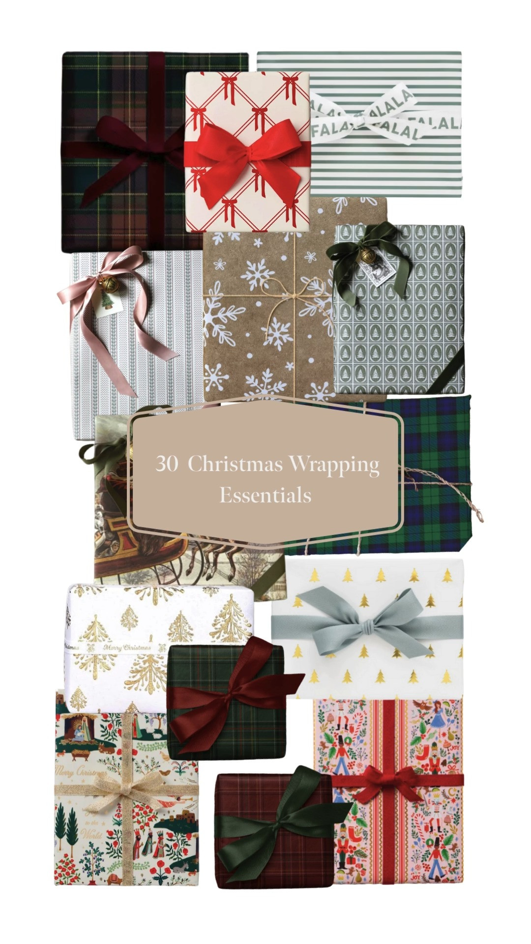 Christmas wrapping essentials that are Homzie approved featuring Christmas wrapping paper, bows, and name tags. 

 #LTKFinds #LTKFavorites #HomeStyleDaily  

#LTKHome #LTKSeasonal #LTKHoliday #LTKSeasonal #LTKHome