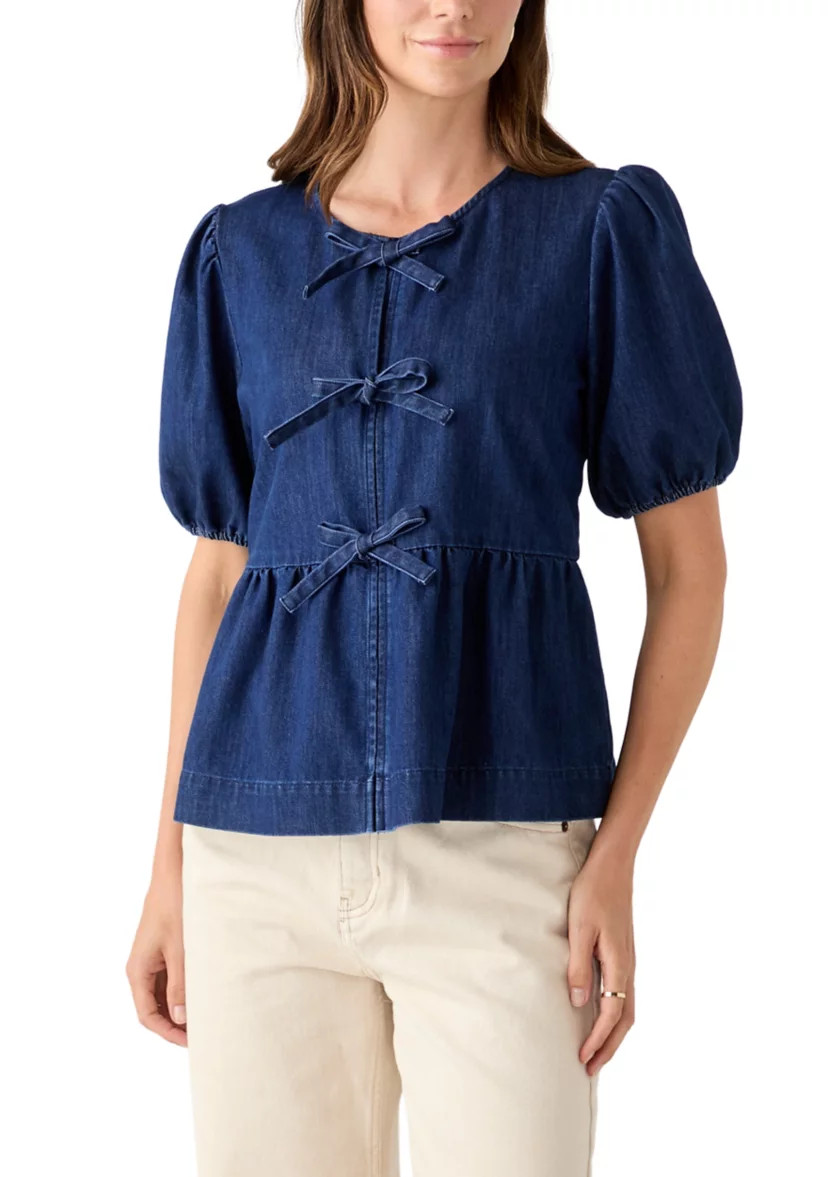 Women's Short Sleeve Bow Tie Top | Belk