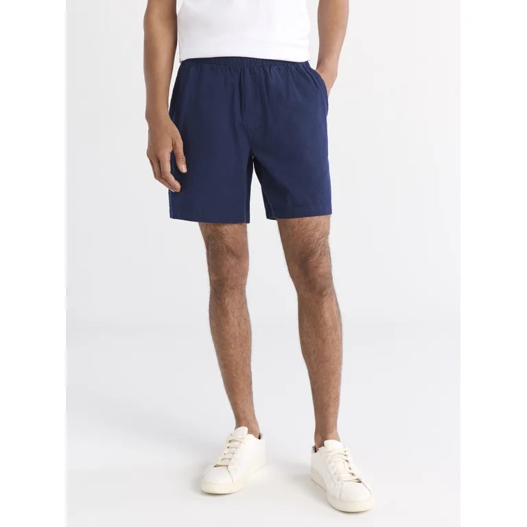 Free Assembly Men's Pull-On Seersucker Shorts, 7" Inseam, Sizes XS-3XL | Walmart (US)