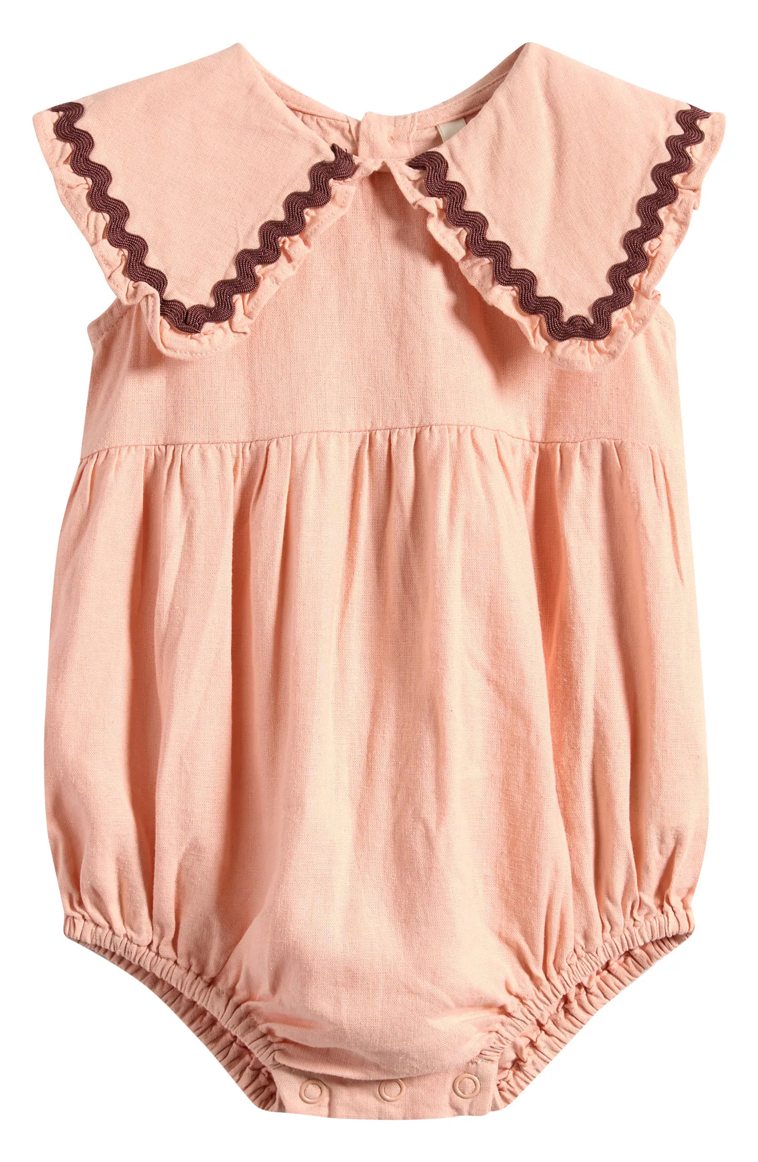 Kids' Cove Embroidered Collar Romper | Nordstrom