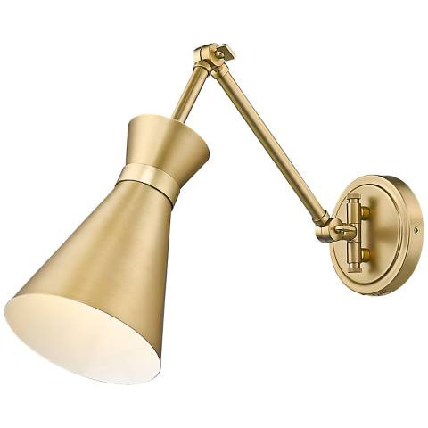 Soriano by Z-Lite Modern Gold 1 Light Wall Sconce - #9692D | Lamps Plus | Lamps Plus