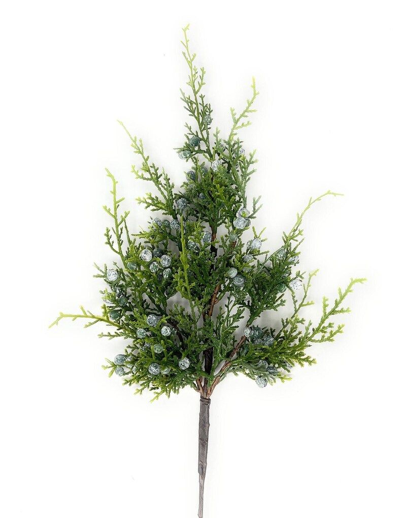 20" Artificial Juniper Spray/Stem/Pick/Vase Filler-Christmas/Winter Greenery-Holiday Home Decor-A... | Etsy (US)
