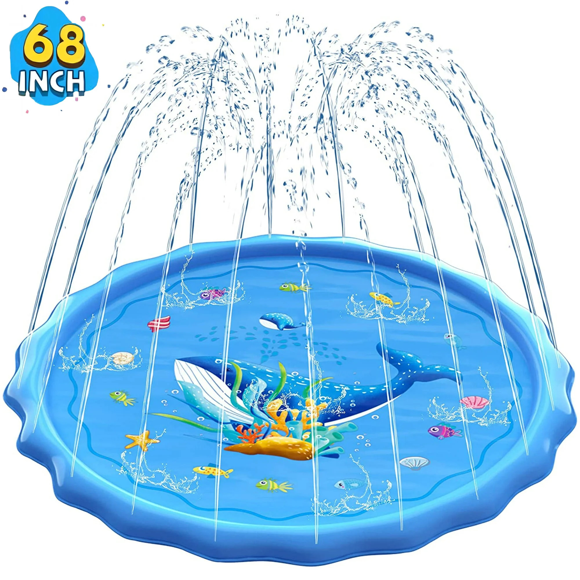 MeromoreMeromore 68" Splash Pad for Kids and Adults Outdoor Lawn Games Water Play Toy Mat, BlueUS... | Walmart (US)