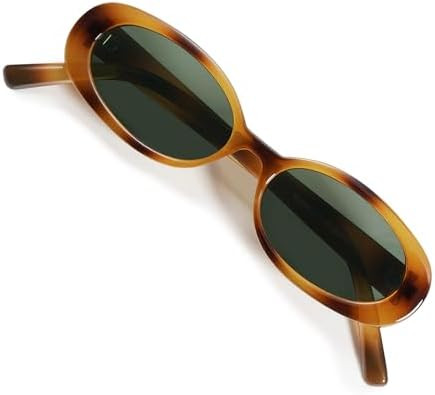 VANLINKER Polarized Retro Oval Sunglasses for Women and Men Small 90s Style VL9580 | Amazon (US)
