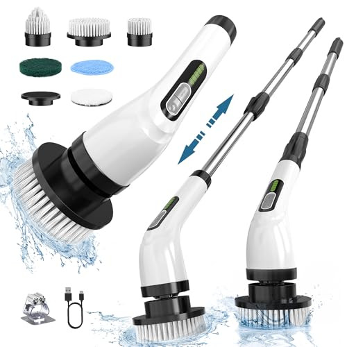 Electric Spin Scrubber for Cleaning Bathroom: Cordless Power Shower Scrubber - Electric Cleaning Brush for Tile Tub | Amazon (US)