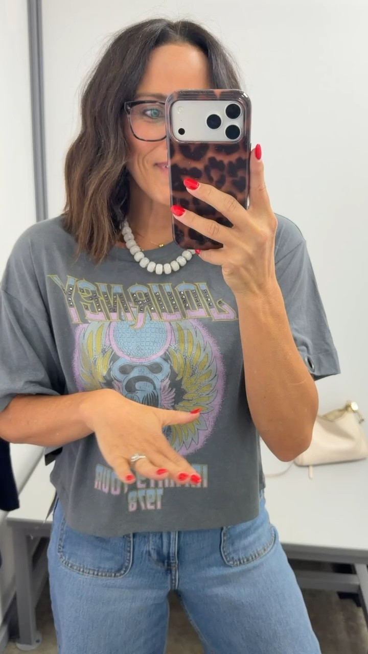 Walmart graphic tees are seriously SO good right now 🙌🏻 love the vintage look of this one and the cropped fit is so cute with high waisted jeans! Such an easy throw on outfit that still looks put together. Wearing a small!

#walmartfashion #walmartfinds #walmartstyle #walmartoutfit #graphictee #casualoutfit #affordablefashion #ltkfashion #ltkunder50