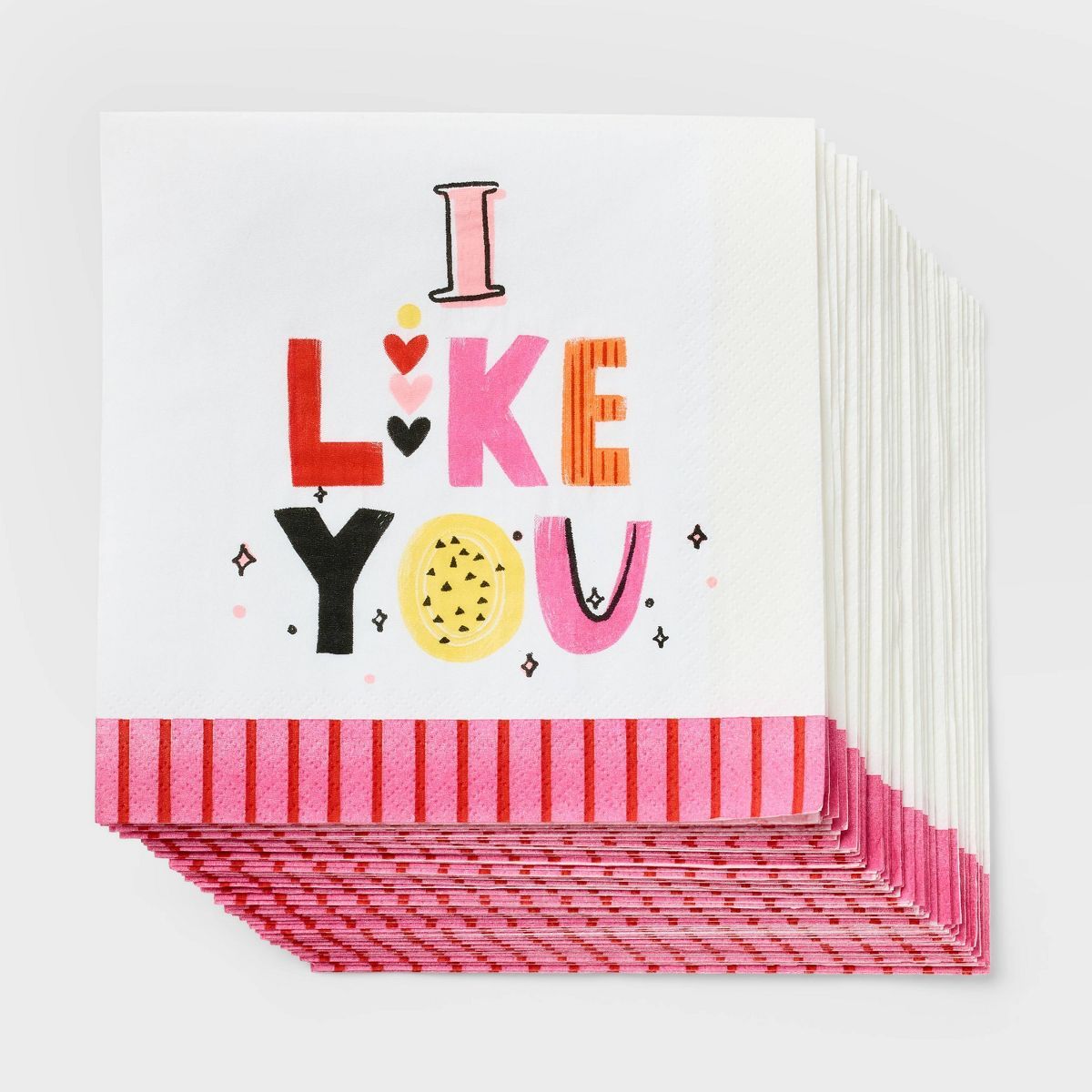 30ct Disposable Valentine Lunch Napkin I Like You - Spritz™ | Target