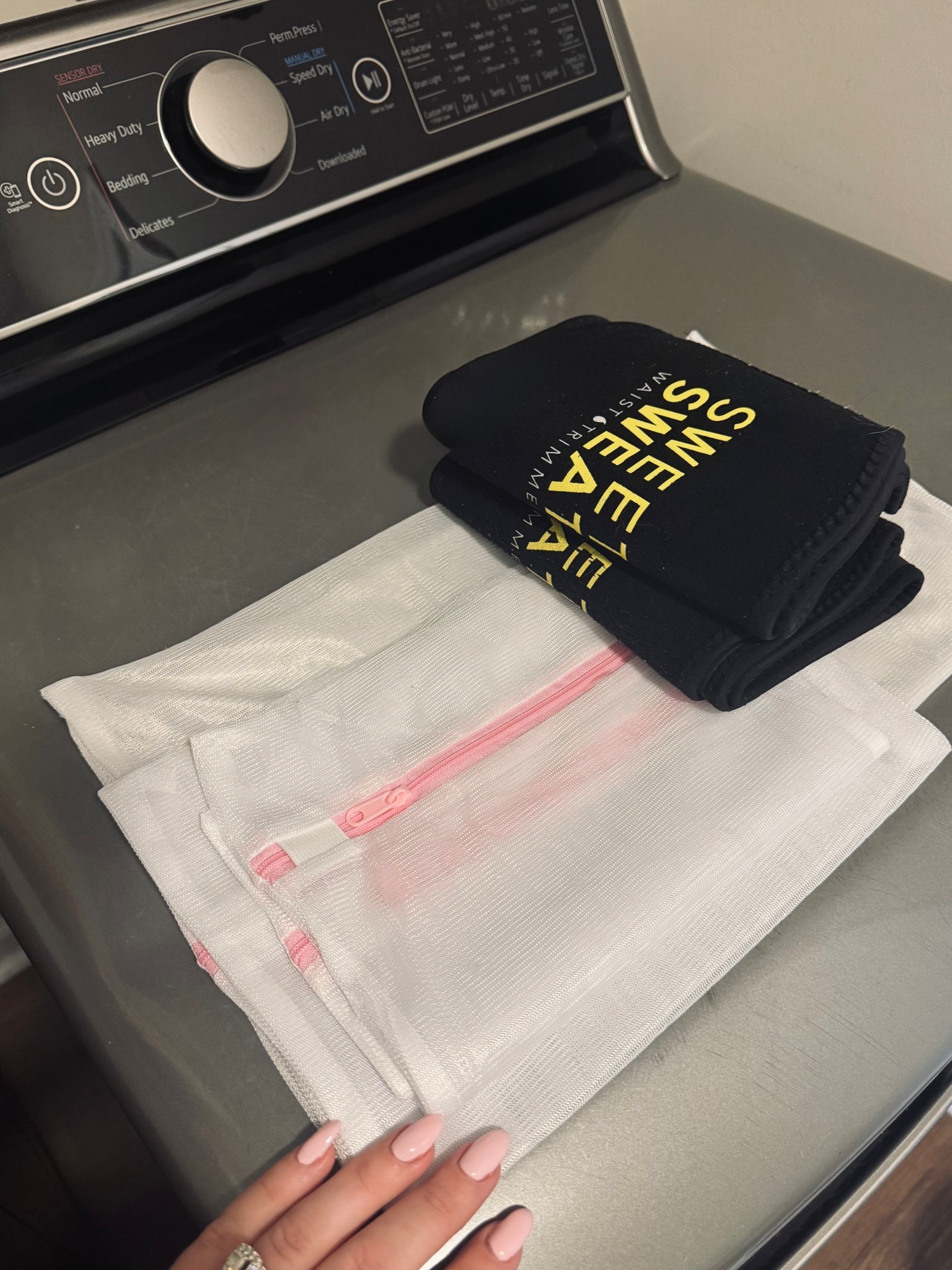 Seems like a silly share but cutting season is upon us & with it come sweaty sprints! Man I love when alliteration just happens naturally like that. Haha, anyways! 

Sweet Sweat compression garments to pull water. I have them for my arms, belly & thighs because I am crazy. PLUS a laundry bag to clean them when they need to be refreshed. 🏃🏼‍♀️💦💪🏼

#LTKfitness #LTKfindsunder50 #LTKActive