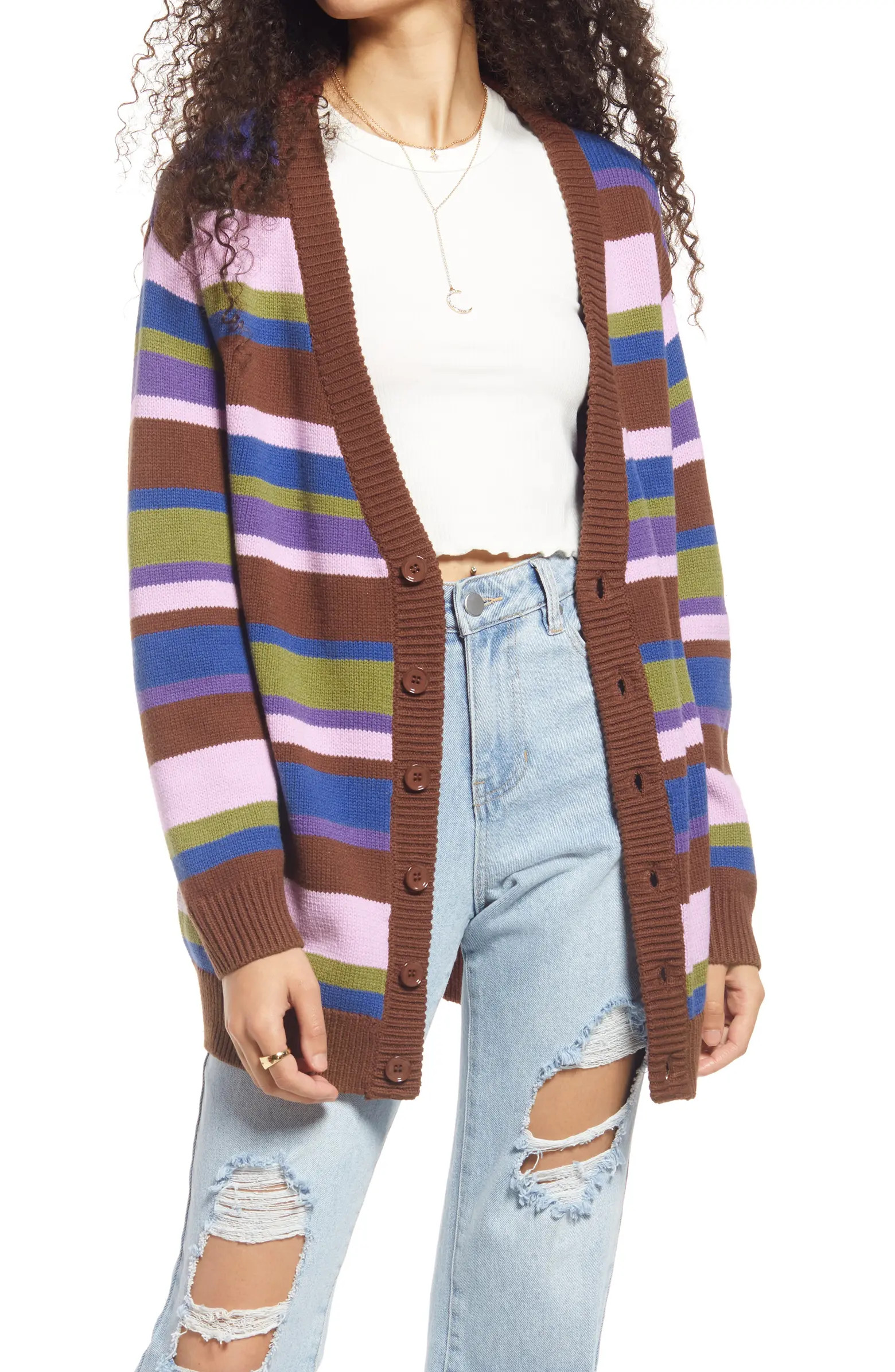 BP. Be Proud by BP. Pride Stripe Gender Inclusive Oversize Cardigan | Nordstrom