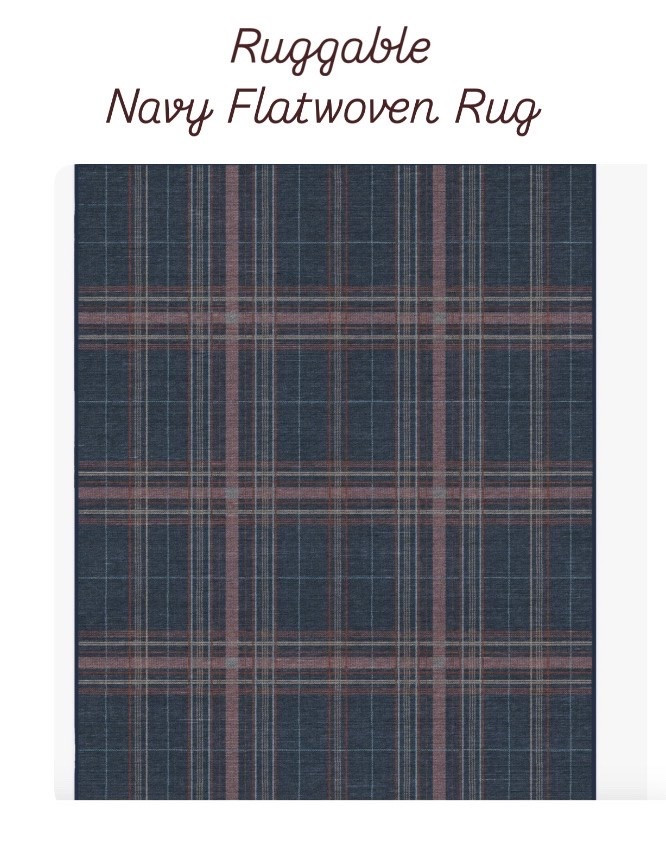 New / Ruggable
Navy Flatwoven Rug/ home Decor