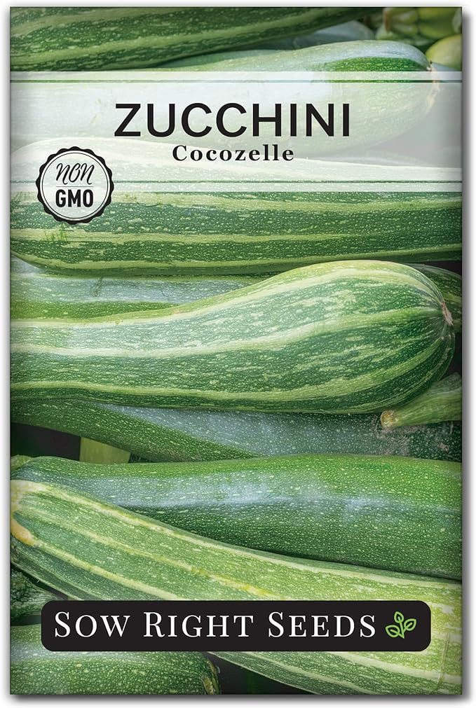 Sow Right Seeds - Cocozelle Zucchini Seeds for Planting - Non-GMO Heirloom Packet with Instructio... | Amazon (US)
