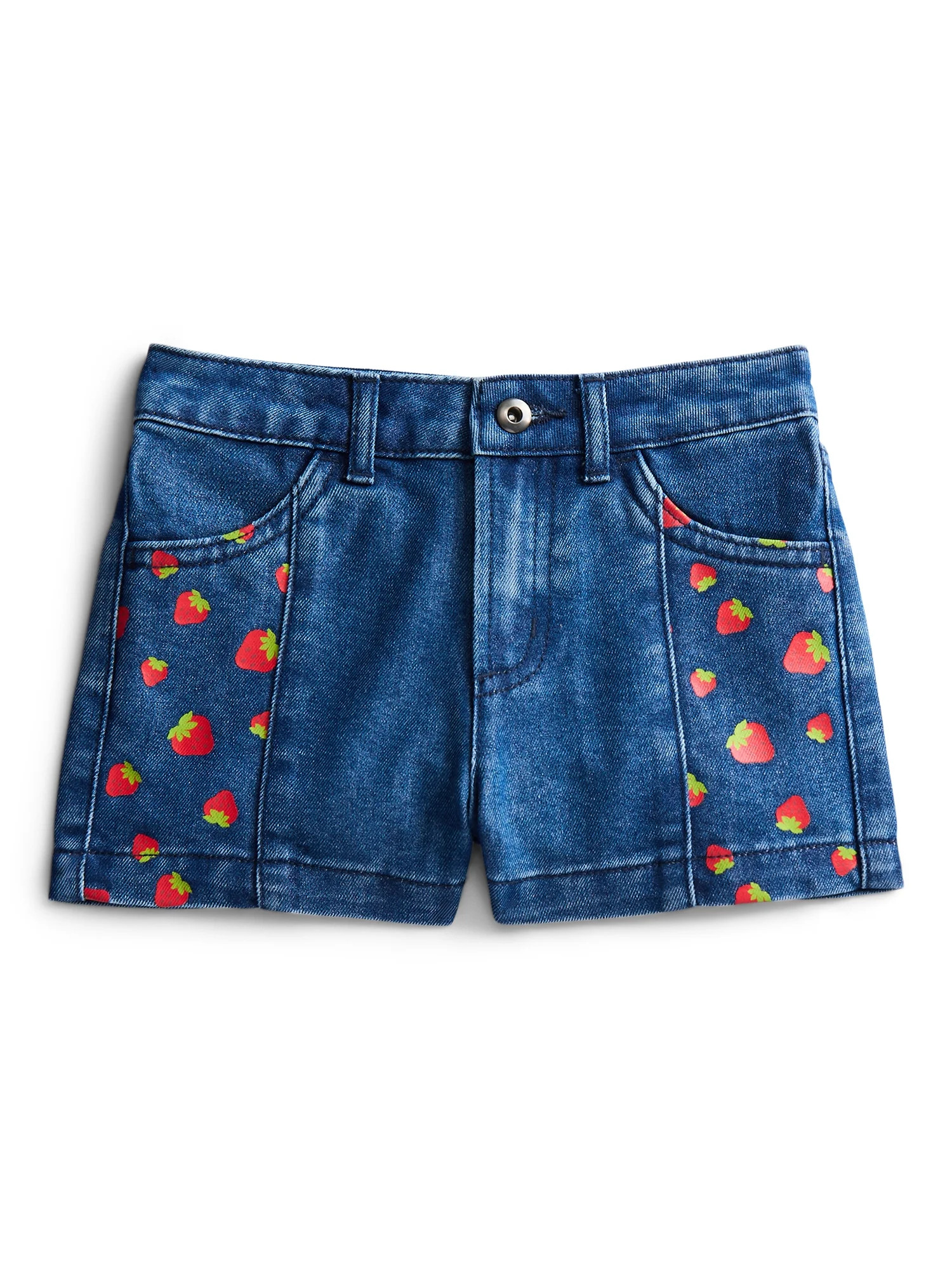 Strawberry Shortcake Girls Graphic Print Denim Shorts, Sizes 4-16 | Walmart (US)