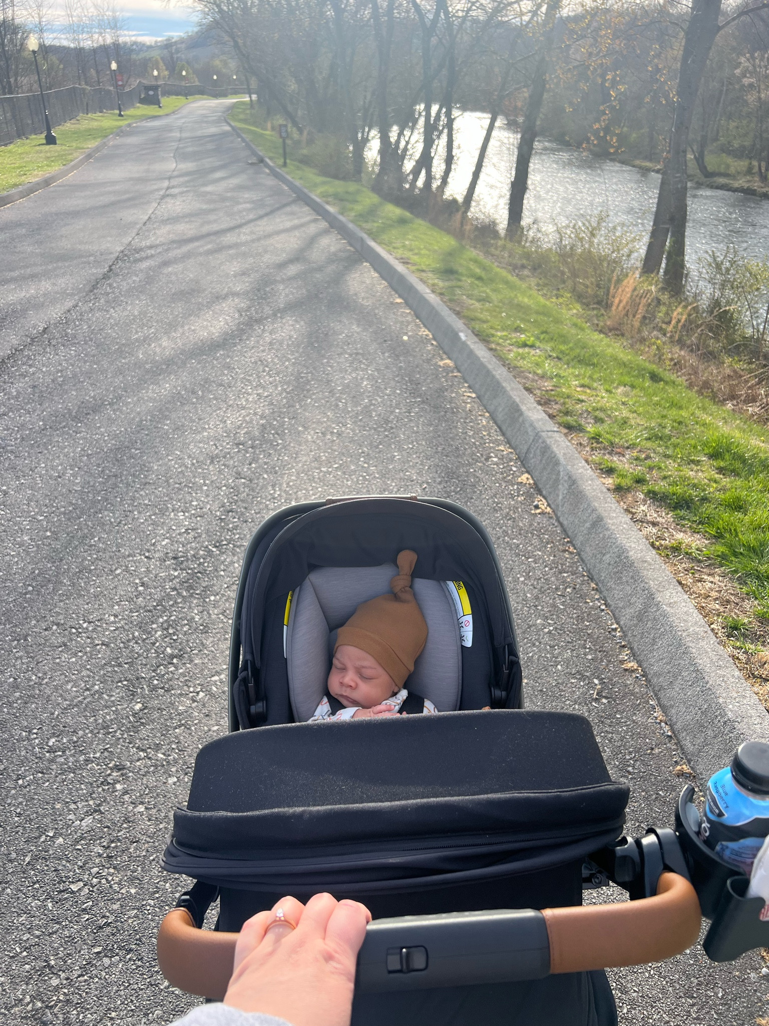 We love our Nuna stroller, but it didn’t come with a cup holder. This Amazon cup holder works perfectly & fits on most strollers! 