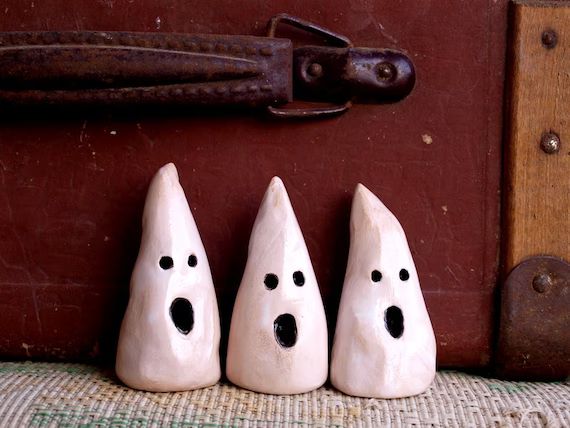 Ceramic Ghosts Set Mini Ghost Ghosts Halloween Décor Ghost | Etsy | Etsy (US)