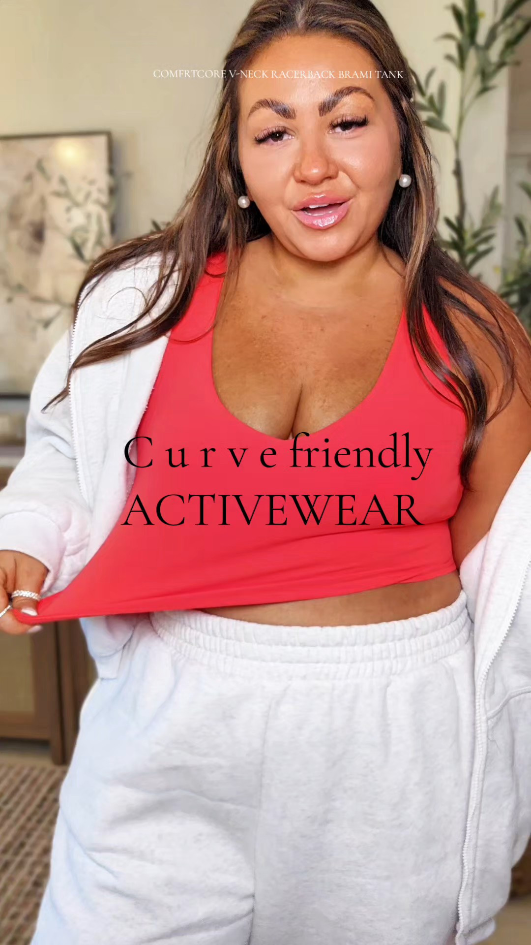 Not Comfrt giving the Curvy Girls cute & cellulite Hiding Activewear for Spring/SummerComfrtCore V-Neck Racerback Brami Tank Comfrt Cloud Sweatpants Comfrt Cloud Zip Hoodie

#LTKPlusSize #LTKMidsize #LTKActive