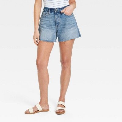 Women's Mid-Rise 90's Baggy Jean Shorts - Universal Thread™ Medium Wash 00 | Target