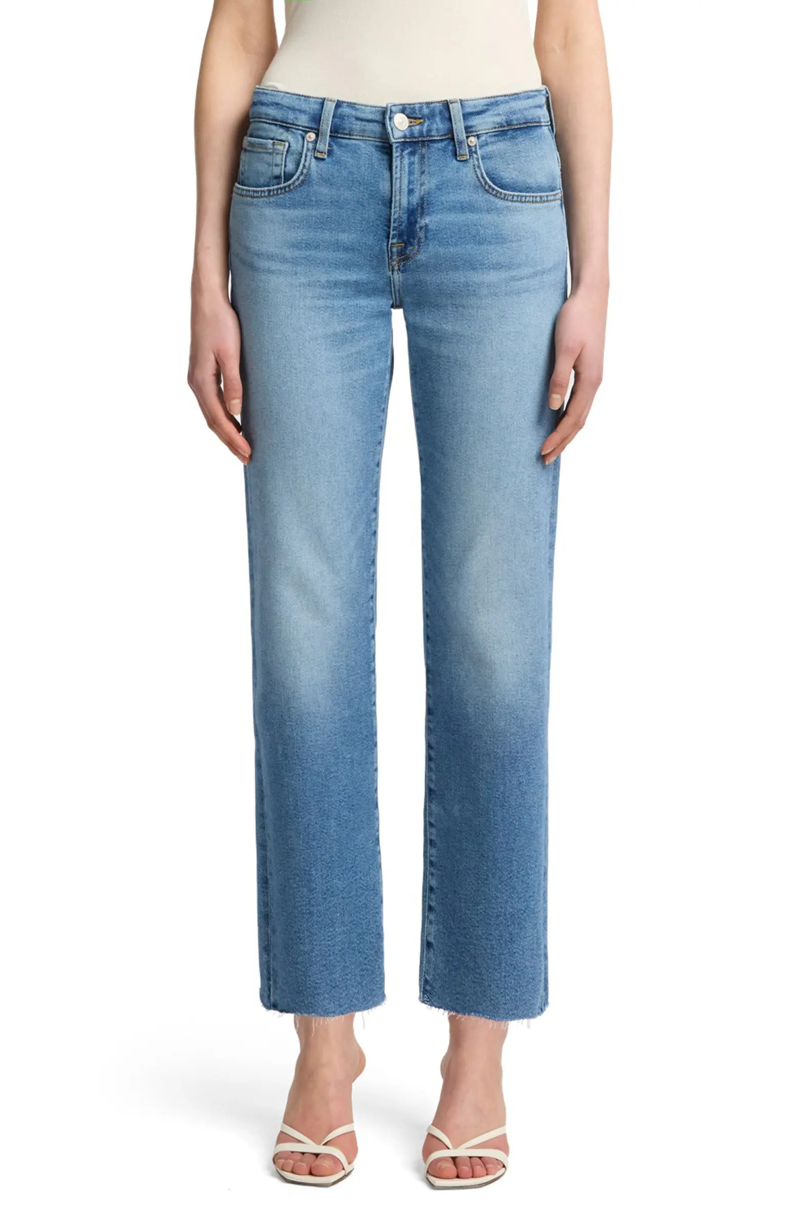 7 For All Mankind Calie Ankle Straight Leg Jeans | Nordstrom | Nordstrom
