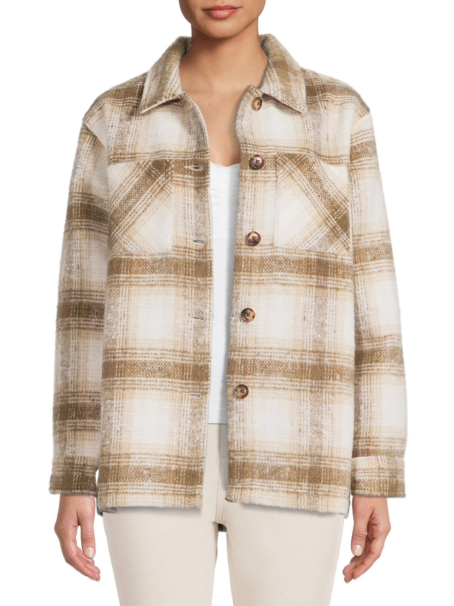 Time and Tru Women's Shacket | Walmart (US)