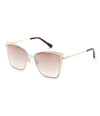 DIFF Eyewear Becky Polarized Cat Eye Sunglasses - Gold/Brown | Dillard's